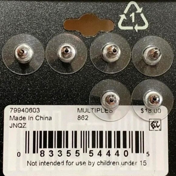 NAPIER 3pc SET Contemporary Silver Clear CZ Stone/White Pearl Stud Earrings**NEW - Picture 2 of 2